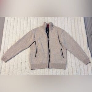 🔥 Cashmere Blend Fleece-Lined Full Zip Jacket – Size L 🔥